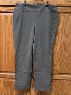 Chico's Women’s Gray Straight-Leg Slimming Pants, GUC, Size 2 Short